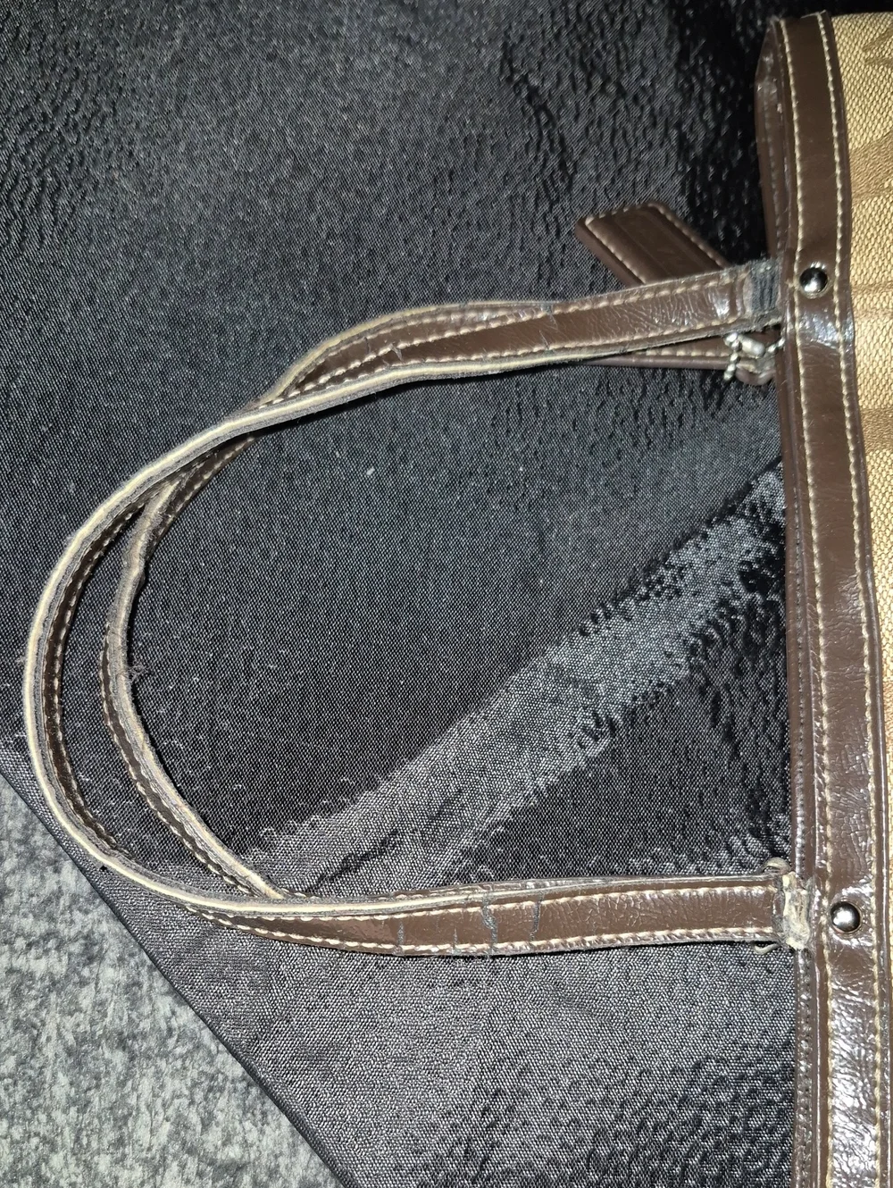 REHAB COACH Brown Signature Canvas Tote